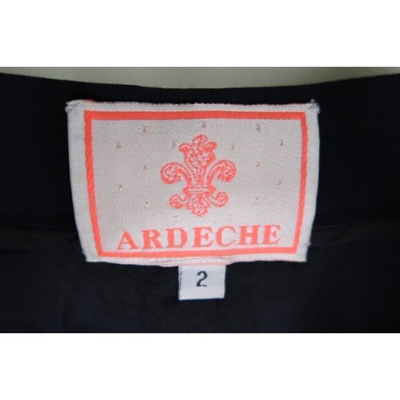 Ardeche A Line Skirt Wool Blend Knee Length Lined Black Womens Size 2 - Picture 3 of 5